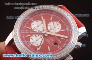 Chopard Mille Miglia GMT Automatic Diamond Bezel with Red Dial and Red Rubber Strap