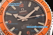 Omega Seamaster Planet Ocean 8500 Clone Automatic Steel Case with Steel Strap Black Dial Stick Markers 1:1 Clone