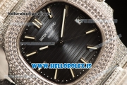 Patek Philippe NAUTILUS All Diamond Steel Case With Clone Original Movement 1:1 Clone