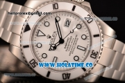 Rolex Submariner 40MM Asia Automatic Full Steel with Dot Markers and WHite Dial