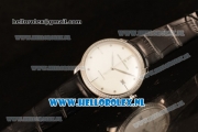 Girard Perregaux 1966 9015 Auto Steel Case with White Dial and Black Leather Strap