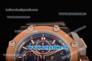 Audemars Piguet Royal Oak Offshore Miyota Quartz PVD Case with Grey/Blue Dial and Rose Gold Bezel - Stick Markers (EF)