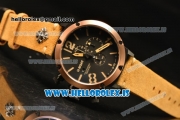 U-Boat Chimera Chronograph OS10 Quartz With Rose Gold Bezel and Black Case Brown Leather Orange Marker