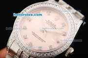 Rolex Datejust Automatic Movement Diamond Case with Diamond Bezel and Diamond Markers