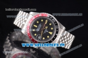 Rolex GMT-Master Vintage Asia 2813 Automatic Stainless Steel Case/Bracelet with Black Dial and Dot Markers