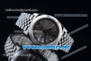 Rolex Datejust II Swiss ETA 2836 Automatic Steel Case with Grey Dial Diamonds Markers and Stainless Steel Bracelet (BP)