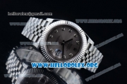 Rolex Datejust II Swiss ETA 2836 Automatic Steel Case with Grey Dial Diamonds Markers and Stainless Steel Bracelet (BP)