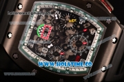 Richard Mille RM005 FM Asia Automatic PVD Case with Skeleton Dial and Green Inner Bezel