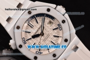 Audemars Piguet Royal Oak Offshore Diver Swiss ETA 2824 Automatic Ceramic Case with White Dial and Stick Markers - 1:1 Original (NOOB)