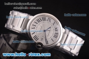 Cartier Ballon Bleu De Swiss ETA 2824 Automatic Movement Steel Case and Strap with Silver Dial