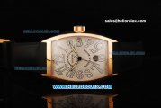 Franck Muller Platinum Rotor Swiss ETA 2824 Automatic Movement Rose Gold Case with White Dial and Arabic Numeral Markers