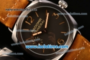 Panerai Radiomir 1940 PAM521 Clone P.3000 Manual Winding Steel Case with Stick/Arabic Numeral Markers and Brown Leather Strap