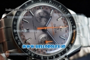Omega Speedmaster Racing Master Clone Omega 9900 Automatic Steel Case/Bracelet Brown Dial With Stick Markers(JH)