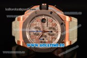 Audemars Piguet Royal Oak Offshore Chronograph Lebron James Limited Edition Swiss Valjoux 7750 Automatic Rose Gold Case with Grey Dial Steel Bezel and Arabic Numeral Markers (J12)