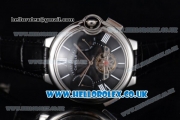 Cartier Ballon Bleu De Tourbillon Asia ST25 Automatic Steel Case with Black Dial and Black Leather Strap