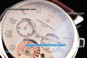 Vacheron Constantin Patrimony Chrono Miyota OS20 Quartz Steel Case with White Dial and Roman Numeral Markers