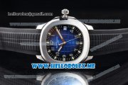 Patek Philippe Aquanaut Jumbo Swiss ETA 2824 Automatic Steel Case with Blue Dial and Black Ruber Strap Stick/Arabic Numeral Markers (BP)