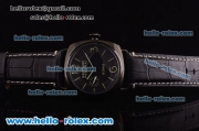 Panerai Radiomir 8 Days PAM00384 Automatic PVD Case with Black Dial and Black Leather Strap