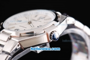 Vacheron Constantin Overseas Automatic Movement Silver Case with White Grid Dial and SS Band