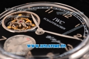 IWC Portuguese Tourbillon Hand-Wound F.A. Jones Swiss Tourbillon Manual Winding Steel Case with Black Dial and Arabic Numeral Markers - 1:1 Original