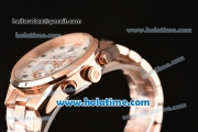 Tag Heuer Mikrograph Chrono Miyota OS10 Quartz Full Rose Gold with White/Grey Dial and Arabic Numeral Markers