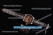 Patek Philippe Complicated Skeleton Asia Automatic Steel Case with Skeleton Dial and Black Leather Strap (GF)