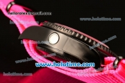 Rolex Sea-Dweller Deepsea Asia 2813 Automatic PVD Case with Hot Pink Nylon Strap and White Markers