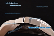 Hamilton Ventura XXL Swiss ETA 2824 Automatic Steel Case with White Rubber Strap and White Skeleton Dial