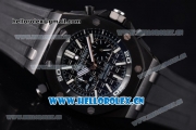 Audemars Piguet Royal Oak Offshore Diver Chrono Miyota OS20 Quartz PVD Case with Black Dial Stick Markers and Black Rubber Strap (EF)