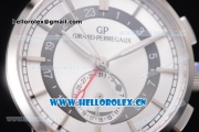 Girard Perregaux 1966 Dual Time Clone Girard Perregaux GP03300-0119 Automatic Steel Case with White Dial Stick/Arabic Numeral Markers and Black Leather Strap