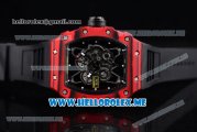 Richard Mille RM 35-01 RAFA Miyota 9015 Automatic PVD Case with Skeleton Dial and Dot Markers Black Rubber Strap