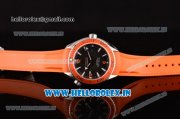 Omega Seamaster Planet Ocean Swiss ETA 2824 Automatic Steel Case with Orange Bezel Black Dial and Stick Markers (EF)
