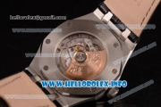 Audemars Piguet Royal Oak 41 Clone AP Calibre 3120 Automatic Steel Case with Black Dial Stick Markers and Black Leather Strap (BP)