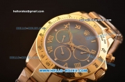Rolex Daytona 3836 Automatic Full Gold with Grey MOP Dial and Roman Markers