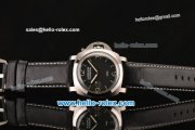 Panerai Pam 312 Luminor 1950 Manual Winding Movement Steel Case with Black Dial-Luminous Markers and Black Leather Strap Panerai Pam 312 Luminor 1950 Manual Winding Movement Steel Case with Black Dial-Luminous Markers and Black Leather Strap