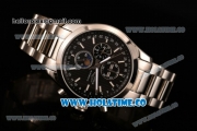 Longines Master Moonphase Chrono Miyota OS10 Quartz with Date Full Steel with Black Dial and Stick Markers