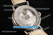 Breguet Classique Japanese Miyota 9015 Automatic Movement Steel White Dial and Roman Numeral Markers Leather Strap (FF)