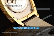 Breguet Heritage Asia Automatic Yellow Gold Case White Dial With Roman Numeral Markers Brown Leather Strap