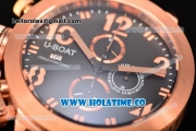 U-Boat Classico Italo Fontana Chrono Miyota Quartz Rose Gold Case with Black Dial and Arabic Numeral Markers