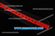 Tag Heuer Carrera Calibre 18 Miyota Quartz Rose Gold Case with Red Inner Bezel Black Dial Stick Markers and Red/Black Nylon Strap