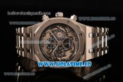 Audemars Piguet Royal Oak Automatic Movement Black Skeleton Dial with Silver Case and SS Strap