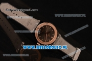 Hublot Classic Fusion 9015 Auto PVD/Rose Gold Case with Grey Dial and Grey Leather Strap