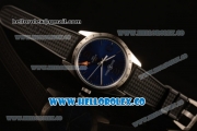 Bell&Ross Vintage BR 123 GMT Miyota 9015 Automatic Steel Case with Blue Dial and Black Rubber Strap