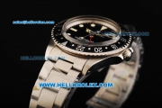 Rolex GMT-Master Ref 1675 Vintage Edition Automatic Movement Steel Case with Black Dial/Bezel and Yellow Marker-SS Strap