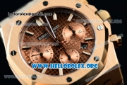 Audemars Piguet Royal Oak 41MM Chronograph Swiss Valjoux 7750 Automatic Rose Gold Case/Bracelet with Brown Dial (EF)