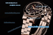 Breitling Superocean Chrono II Swiss Valjoux 7750-SHG Automatic Steel Case PVD Bezel with Steel Strap Black Dial Stick Markers-Red Hands