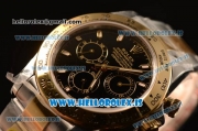 Rolex Daytona Two Tone YG Rolex 4130 Auto Best Edition 1:1 Clone Black Dial Stick 116518