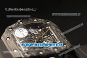 Richard Mille RM35-02 Carbon Fiber With Miyota 9015 Movement 1:1 Clone Black Rubber