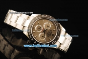 Rolex Daytona Chronograph Swiss Valjoux 7750 Automatic Movement Steel Case with Grey Dial and Black Bezel-Steel Strap