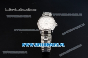 Rolex Datejust Swiss ETA 2671 Automatic Steel Case with Silver Dial Diamonds Markers Diamonds Bezel and Steel Bracelet (BP)